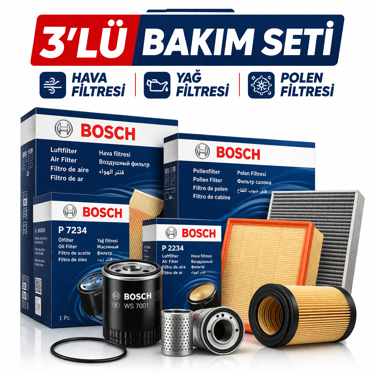 Bosch-3-lu-bakim-seti-yagsiz-1-1 Fiat Egea 1.4 Benzin Liqui Moly 4200 Motor Yağı Filtre Seti (2015-2023) 4 Lü - Görsel 1